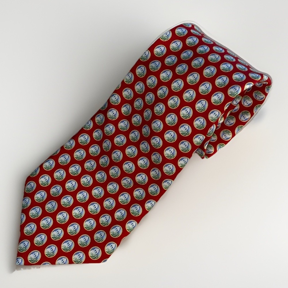 Vineyard‎ Vines Custom Collection Prudential Financial Bank 5/5 Red Silk Tie USA